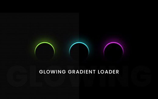 【HTML CSS】CSS3发光渐变加载器环动画效果