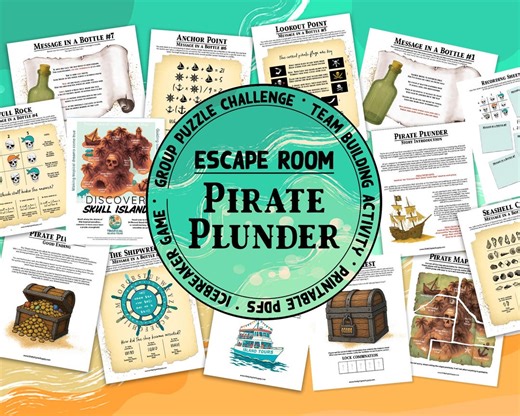 Escape Room: Pirate Plunder, 30 Minute Group Team Building Activity & Icebreaker Party Game, Printable PDF - Etsy