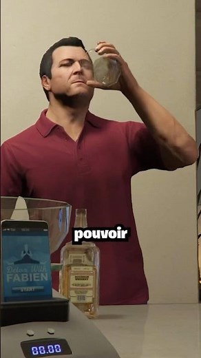 La réaction de Michael, Trevor Franklin avec l'alcool... 🥂 #gaming #gta