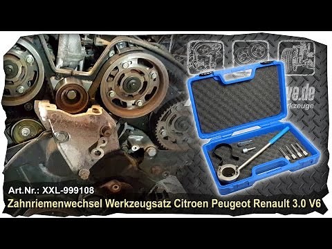 Zahnriemen wechseln/tauschen beim 3.0L V6 Motor von Renault - Citroen - Peugeot PSA Werkzeug