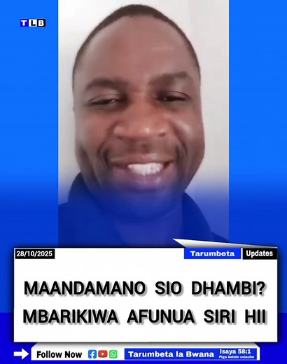 Jiooni kabisa mbarikiwa akiwa mafichoni Atoa neno | Tarumbeta La Bwana