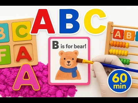 Fun Alphabet Learning Video For Toddlers | Learn ABC's 60min | Educational video for kids.
