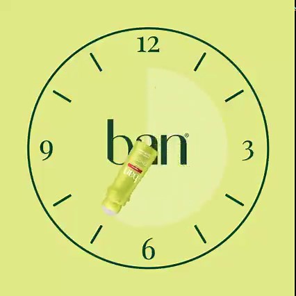 It’s Ban O’ clock! ⏰ 😉 Ban Antiperspirant Deodorant helps you eliminate sweat & odor for 24hrs, leaving you with fresh & dry pits all day long 🤌 | Ban Deodorant