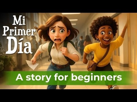 LEARN SPANISH Fast with This Simple Story (A1–A2) – My First Day at University 🚀🇪🇸