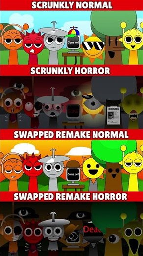 Incredibox Scrunkly Normal VS Horror VS Swapped Remake Normal VS Horror MIX VERSION