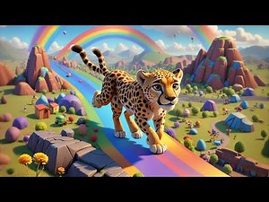 Cheetah Runs on Rainbow Road | Nursery Rhymes for Kids | Baby Songs and Fun Adventure