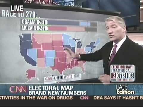 CNN changes the Electoral Map, John King's Magic Wall