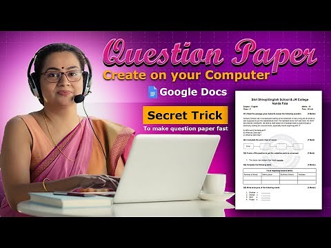 How to create a question paper in Google Documents in English | Google Docs step by step guide