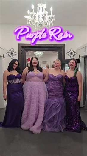When the playlist hits and the dresses are THIS good 💜 #purplerain #oklahoma #promdress #prom @Cierra Powell @Haylee Dickerson348 @Chelsea Powell @🤍