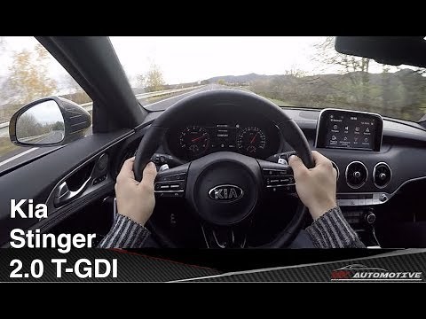 Kia Stinger 2.0 T-GDI POV Test Drive + Acceleration 0 - 260 km/h + Top Speed - FAAST!