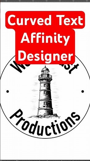 How to curve text in Affinity Designer #tutorial #affinitydesignertutorial #affinity #logo