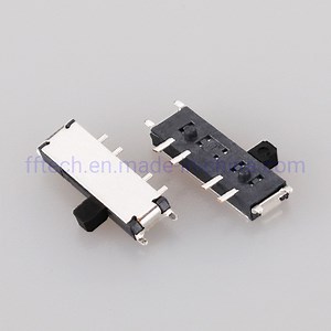 [Hot Item] Best Quality Right Angle Surface Mount Toggle Switch Horizontal SMD Slide Switch Small Mini Slide Switch 6pin Slide Switch 50, 000cycles