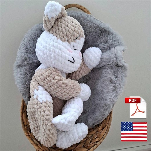 Cat Snuggler Crochet Pattern, Baby Comfort Toy, Amigurumi Plush Animal PDF , Soft Kitty Lovey - Etsy Canada