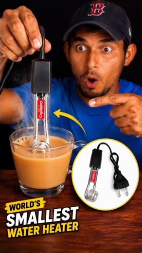 I Made Tea With The World's Smallest Water Heater😲😱 #scienceexperiment #experiment #shorts #viral yt