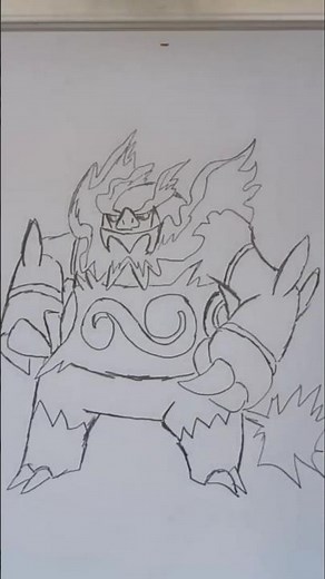 Como Desenhar o Pokémon Emboar #Pokémon #Emboar