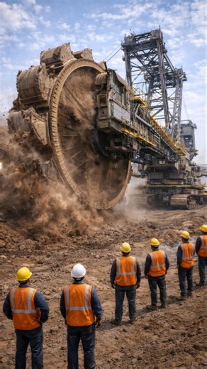 Bucket Wheel Excavator: The King of Mining Machines! #tech #shorts