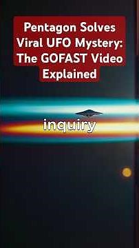 Pentagon Solves Viral UFO Mystery: The GOFAST Video Explained