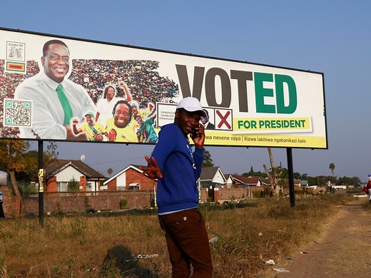 Zimbabwe’s President Mnangagwa wins second term
