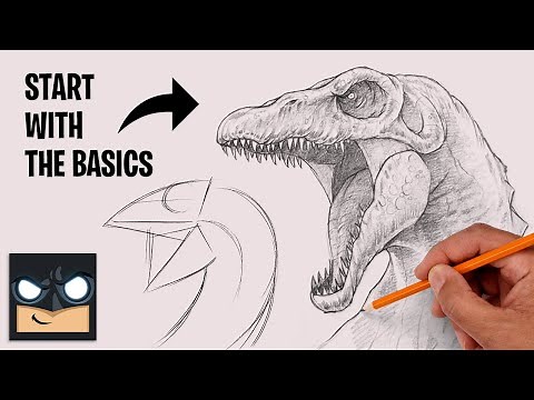 How to Draw Jurassic World Spinosaurus | Sketch Saturday