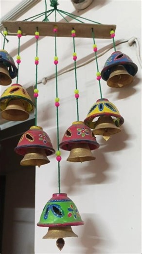 Colorful Hanging Bells Decoration Idea for Home 🏡| Home Decor #shortsfeed #shorts #viral