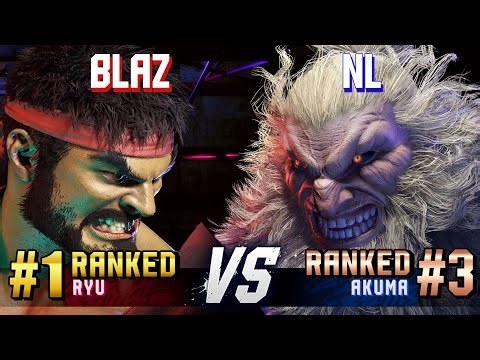 SF6 ▰ BLAZ (#1 Ranked Ryu) vs NL (#3 Ranked Akuma) ▰ High Level Gameplay