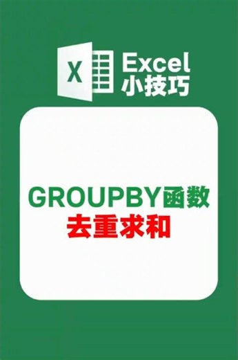 GROUPBY函数去重求和。 #Excel #WPS #office办公技巧 #职场办公小技巧