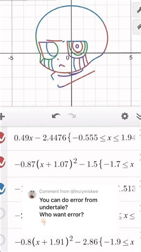 Desmos drawing (error ver) #desmos #maths #undertale