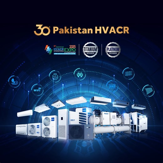 Haier showcased its full range of Commercial and Residential Air Conditioners at Pakistan HVACR Expo, marking a breakthrough with Pakistan’s first Solar Hybrid AC, smart, sustainable, and future-ready. #Haier #HaierCAC #HaierAC #HVACR2025 #CoolingReimagined #SustainableInnovation #MoreCreation #MorePossibilities | Haier