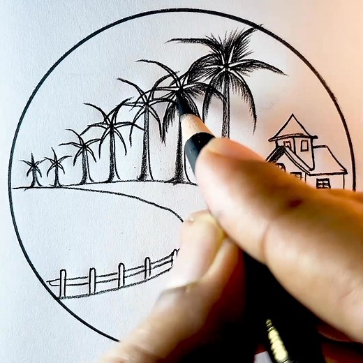 2.1K views · 34 reactions | Drawing beautiful perspective view scenery by pencil sketch. #draw #art #pencilsketch #scenerydrawing #painting | Tawsif Drawing Gallery | Facebook