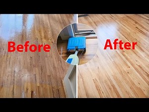 Restoring Hardwood Floors by removing wax build-up then recoating with polyurethane