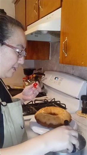 Making icing for the Lemon Bundt Cake