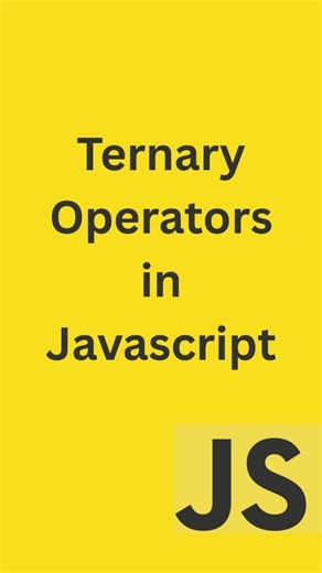 Vivek Pandey on Instagram: "Replace If-Else with Ternary Operator | Easy JavaScript Tutorial #javascript #coding #programming #engineering #computerscience"