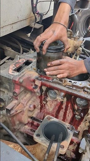 piston sleeve removing #dieselengine #shortsfeed
