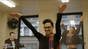 475K views · 13K reactions | Meet Elon Musk’s Choreographer, Jean Lemón, the mastermind behind Elon’s X jump and heart-to-crowd salute. | The Daily Show | Facebook
