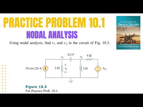 Practice problem 10.1| Nodal Analysis | Fundamental of Electric Circuit 6th Edition