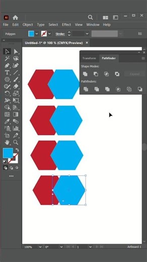 How to use pathfinder tool adobe illustrator #adobeillustrator #shorts