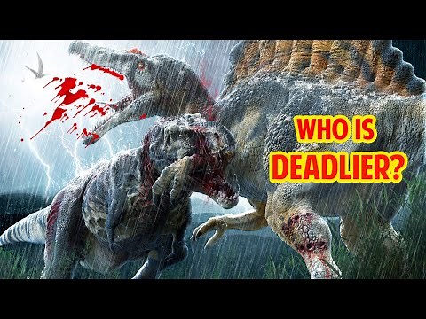 TREX VS SPINOSAURUS Who Is Deadlier 🦖😱