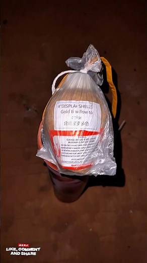 4” Inch 100mm shell gold Titanium willow to color 🔥#fireworks #viral #vuurwerk