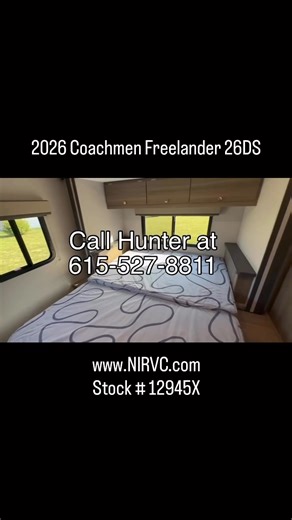 This NEW 2026 Coachmen Freelander 26DS Class C gas motorhome has everything you need to hit the road and begin your journey! Located in Nashville. Give Hunter a call at 615-527-8811 or view the full listing at www.NIRVC.com stock # 12945X. • Our Fly’n’Buy program makes it easy to purchase a motorhome at any of our nationwide locations because we reimburse up to $500 in airfare when you fly to take delivery. • #NIRVC #CoachmenFreelander #Coachmen #RVLife #VanLife #ClassC | National Indoor RV Cent