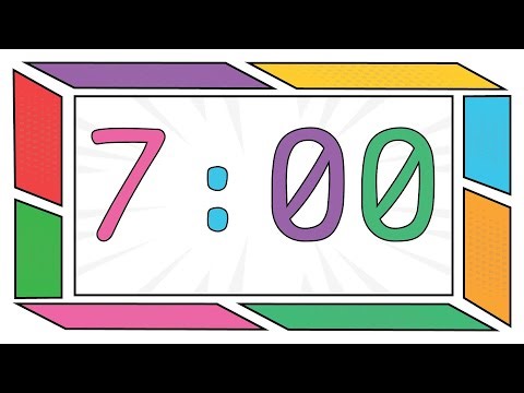 7 minutes Silent Countdown Timer - Bright Classroom Theme | HD Timer for Teachers & Students