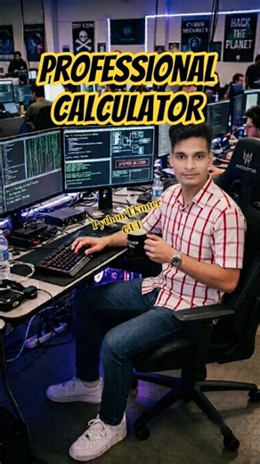 Python GUI Project #shorts #python | Build a Professional Calculator App in Python #tech #coding