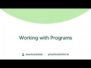 Working with Programs
