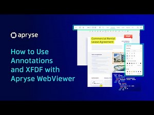 How to Use Annotations and XFDF with Apryse WebViewer
