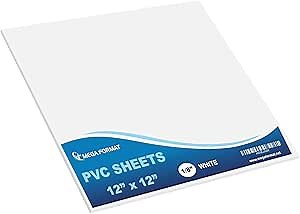 Expanded PVC Sheet – Lightweight Rigid Foam – 6mm (1/4 Inch) – 24 x 48 Inches – White – Ideal for Signage, Displays, and Digital/Screen Printing
