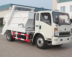 HOWO 4X2 5cbm 5tons Swing Arm Container Garbage Truck
