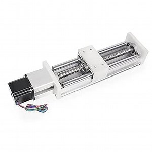 RATTMMOTOR ZBX100-100mm Stroke CNC Linear Stage Motion Actuator, Double Optical Axis X Y Z Axis Linear Slide Rail Aluminum Alloy Cross Sliding Table SBR16 Linear Rail Guide SFU1605 Ballscrew for CNC