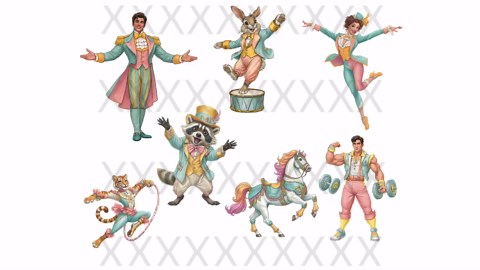 Modern Circus Clipart Bundle, Circus PNG Set, Carnival Party Decor, Whimsical Circus, 35 PNG Digital Download - Etsy