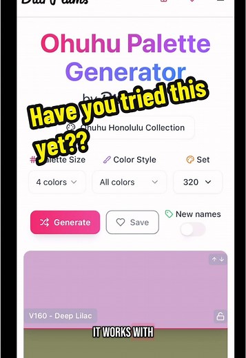 DidiPlums Palette Generator: Color Tool for Ohuhu Markers