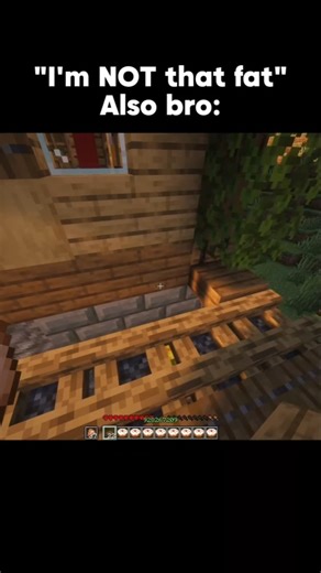 I'm not that fat also bro: #minecraft #shorts #viral