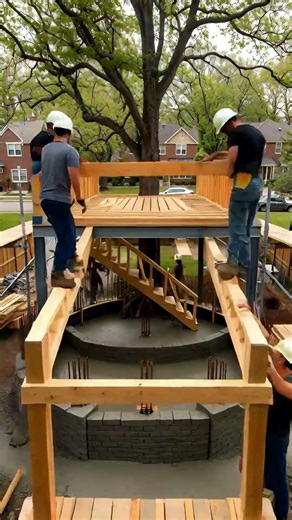 From Bare Yard to Epic Dream Treehouse Around a Giant Tree! 🌳🏠✨